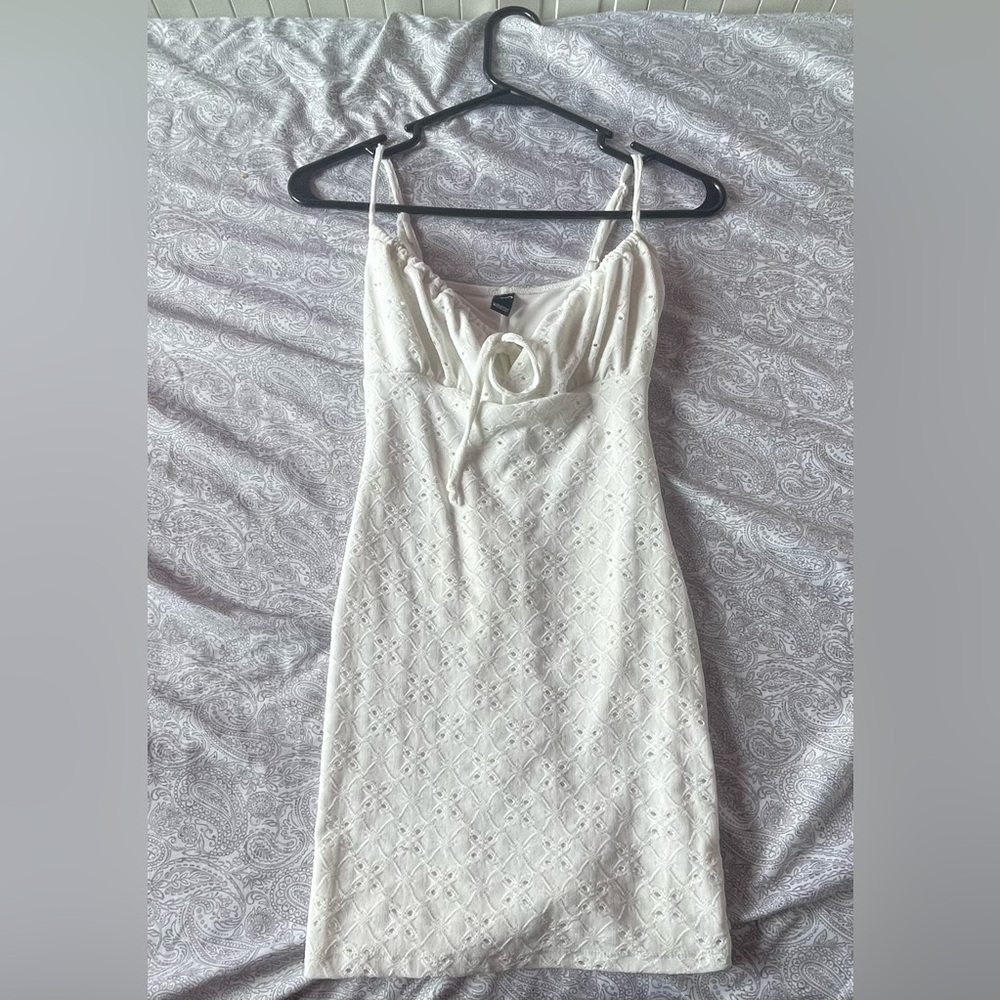 White mini dress for summer